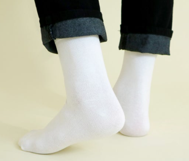 남성 무지 중목 양말 // 국산