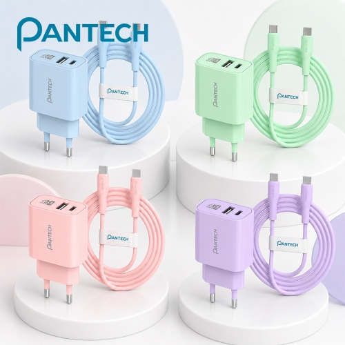 팬택 PD 25W 2포트 파스텔 충전기 (45W 2M CtoC케이블포함)