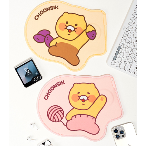 카카오프렌즈 헬로우 춘식이 무선 마우스패드+에코백