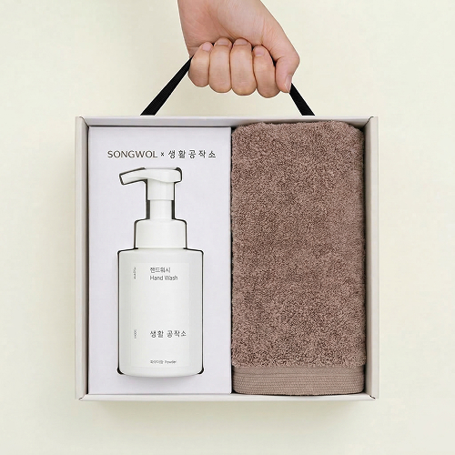 송월타올 핸드워시 2P선물세트(40수200g 1P+핸드워시500ml 1P)