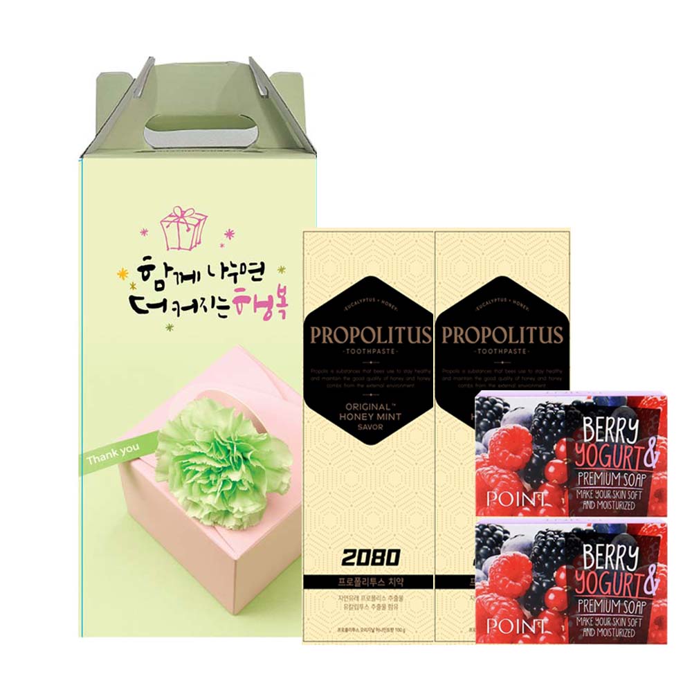 애경 2080 플로폴리스치약 2+ 포인트비누2 세트