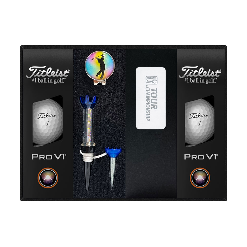 타이틀리스트 PRO V1 골프공 + 자석티&볼마커 + PGA 쿨토시 세트 T405