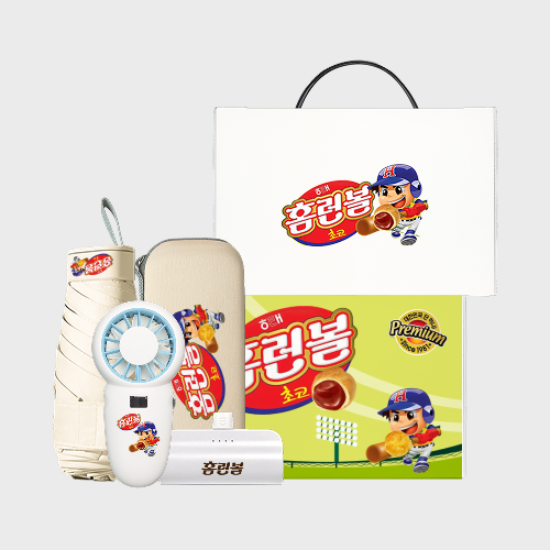 썸머 에센셜세트 300호 (5단 사각 암막 양우산+귀요미 휴대용 선풍기+도킹형 보조배터리)