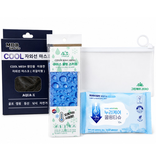 여름 쿨링 선물세트( 쿨마스크 쿨링스카프 쿨링물티슈 ) 여름 판촉선물세트 판촉.홍보용