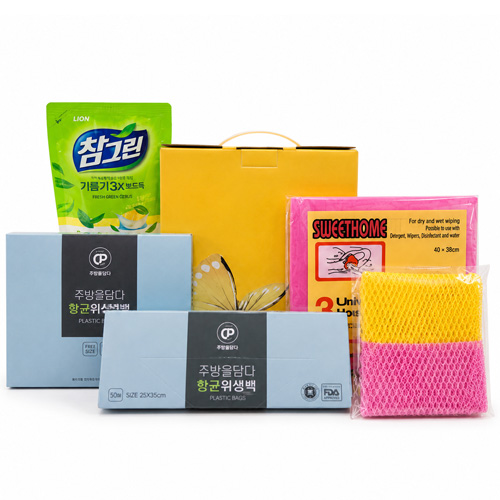 주방을담다 주방선물세트(세제.위생백.위생장갑.독일행주.망사수세미)판촉.홍보.선물.답례품