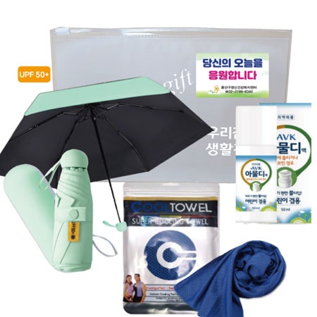 양우산 브생건184호(5단 우양산 UV암막우산+아물디액 모기약+쿨링 아이스타올)