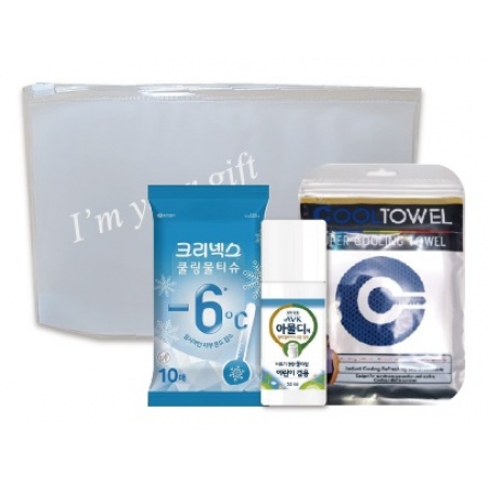 쿨링세트 5호(크리넥스 쿨링물티슈+아물디 모기약+쿨타올 쿨 아이스수건)