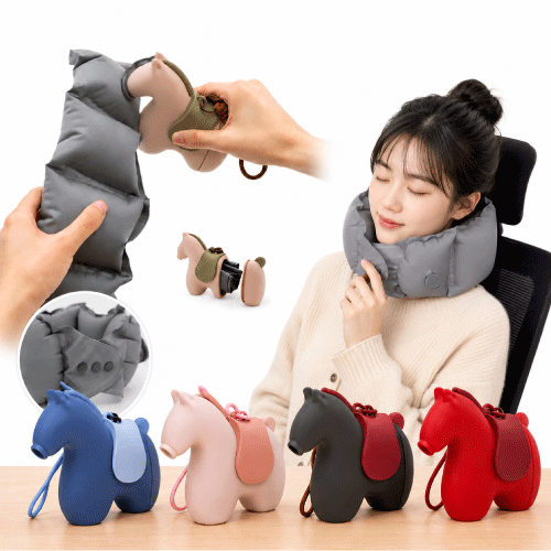 여행용 목쿠션 말 목쿠션 기내용목베개 차량용 목베개