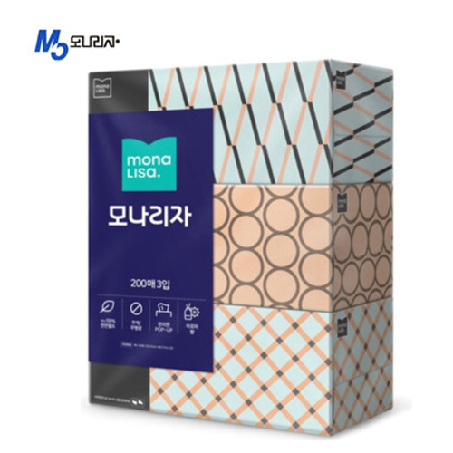 모나리자 각티슈 200매 3입