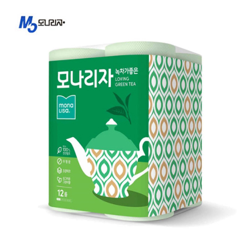 모나리자 녹차가좋은 12롤 3겹 화장지