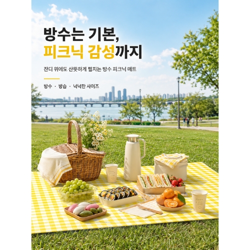 프리미엄 피크닉 돗자리 방수매트(피크닉매트/돗자리/방수매트/캠핑매트/야외매트/소풍매트/휴대용돗자리)