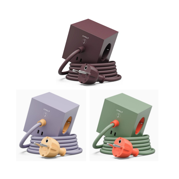 아볼트 Square1 바우하우스 아카이브 USB-C 30W 큐브 고용량멀티탭 4000W 케이블형