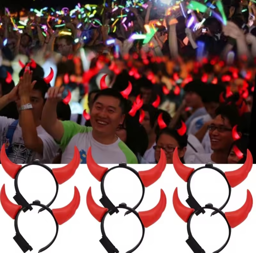 월드컵 축구 붉은 악마뿔 머리띠 고급형