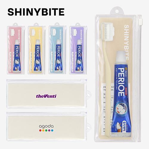 [시니바이트] 파스텔핏 칫솔 + 페리오 치약 50g 여행용 세트