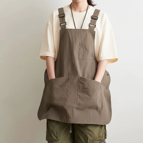 포켓 끈조절 멜빵 바리스타 앞치마 K20
