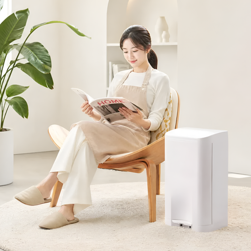 올케이 29L 냄새차단 휴지통 화이트