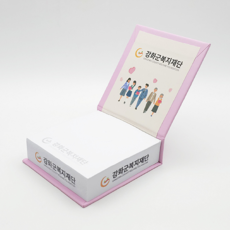 Blossom 측면인쇄 풀컬러 하드양장 점착 메모지-소