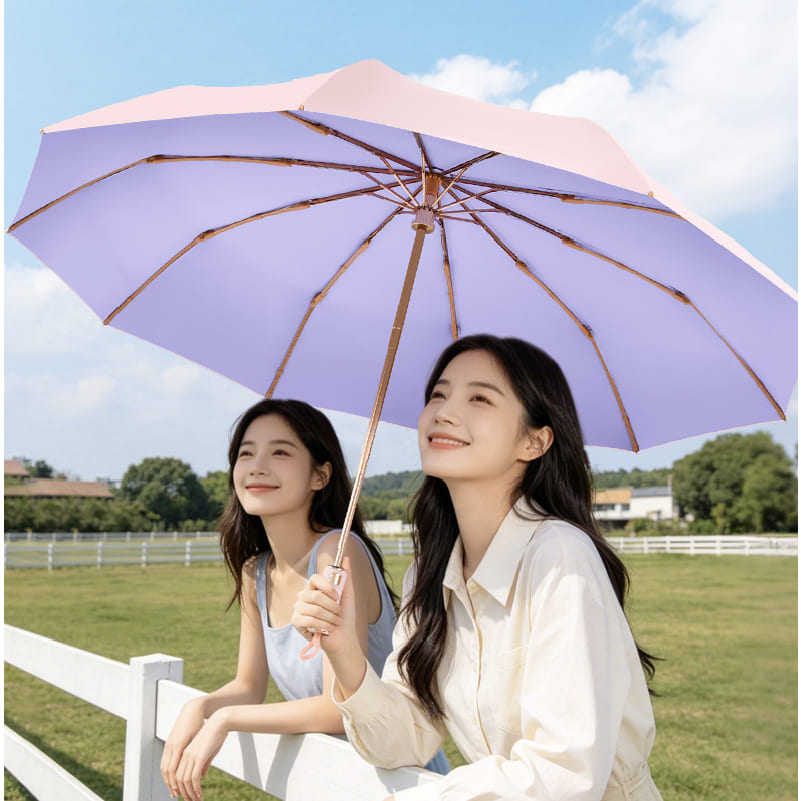 Blossom 투톤 컬러 암막 원터치 자동 양우산-10K 1P