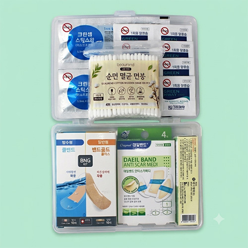 듀얼밴드 습윤밴드 마데케어연고 미니구급함 F호