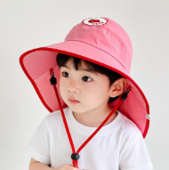 KC인증 아동용 썬캡 유아 비치모자 뒷목가림모자