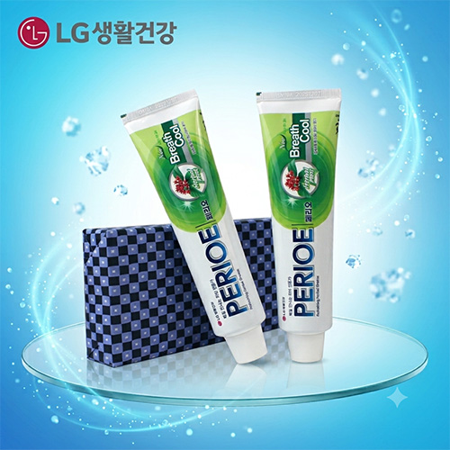 LG생활건강 페리오 허블민트 치약 160g 2P + 포장지 포장