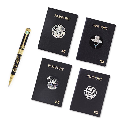 상감청자 운학문 볼펜 나전 한지가죽 여권케이스 전통기념품