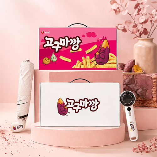 스윗 멜로우 기프트세트 112호 (MG 버드 3단 슬림 장화핸들 암막 양우산+쿨링선풍기)