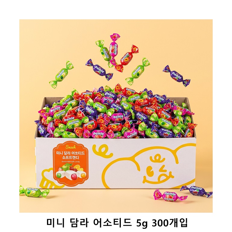 위크앤드 미니 담라 어소티드 5g 300개입 과자 간식 답례품