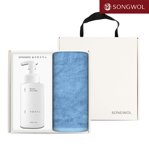 송월 핸드워시 기프트세트 24 (뱀부 프리미엄 무지180g 1P + 생활공작소500ml 1