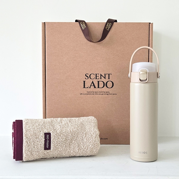센트라도 B 송월 리오르웨이타올(수건)180g+나우 원터치텀블러 500ml 세트