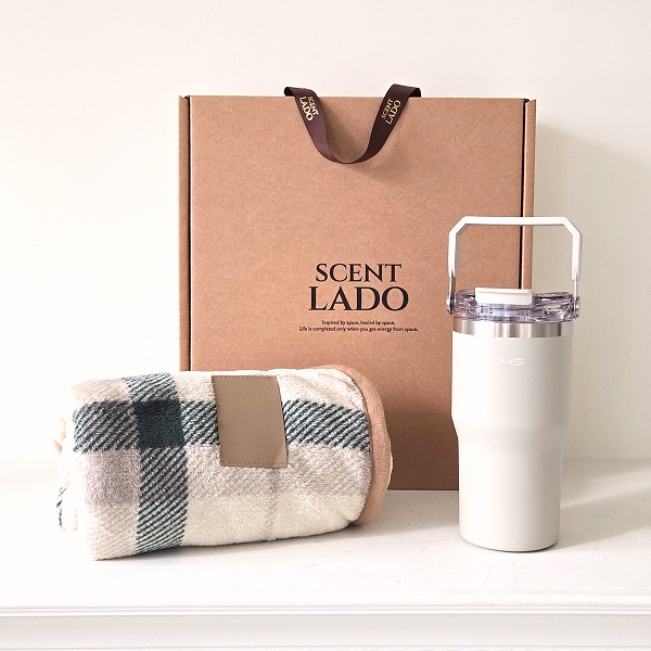 센트라도 B 극세사 담요+텀스 투게더 핸들 텀블러 600ml 세트