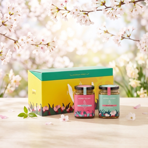 [허니앤비] 허니글로리 병꿀 야생화 용안 2종세트 (500g*2P)