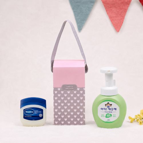 아이깨끗해 핸드워시 + 바세린젤50ml  (하트케이스 + 스티커포함)