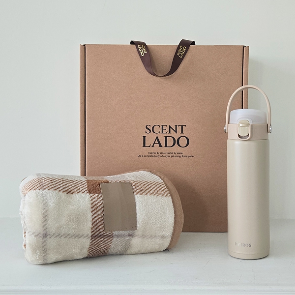 센트라도 B 극세사 담요+나우 원터치텀블러 500ml 세트