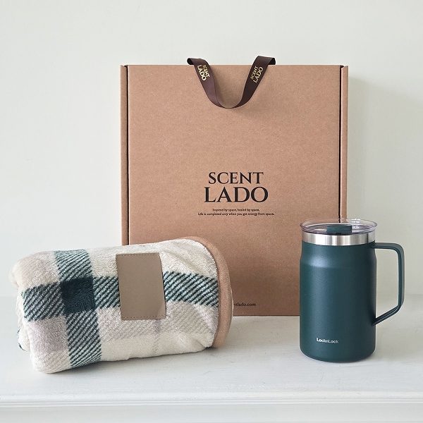 센트라도 B 극세사 담요+락앤락 메트로머그컵 600ml 세트