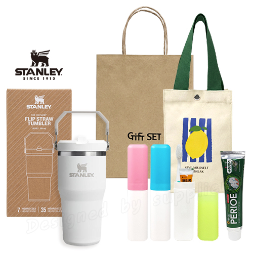 스탠리 플립스트로591ml 텀블러세트5호 페리오100g 파우치 뉴따봉LG칫솔치약(쇼핑백포함)