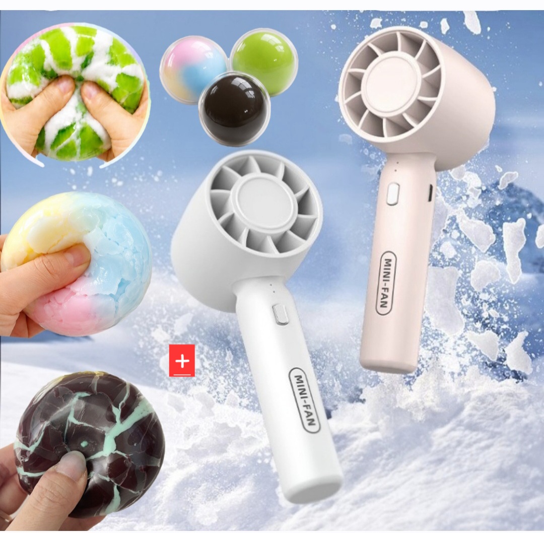 왁뿌볼 말랑이 스트레스볼 크런치+터보 쿨링 선풍기