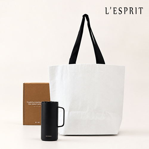 레스쁘리 고급 텀블러세트 LL (브루스텐컵 591ml + 화이트 리유저블 쇼핑백)