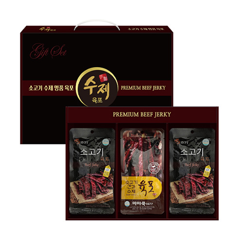 수제 육포 5종 선물세트 (소고기+견과)