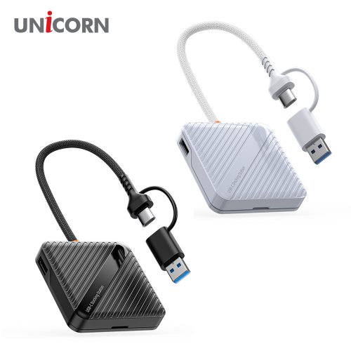 [유니콘] 6in1 C+A타입 USB3.2 Gen1 허브 멀티 카드리더기 XC-9000M