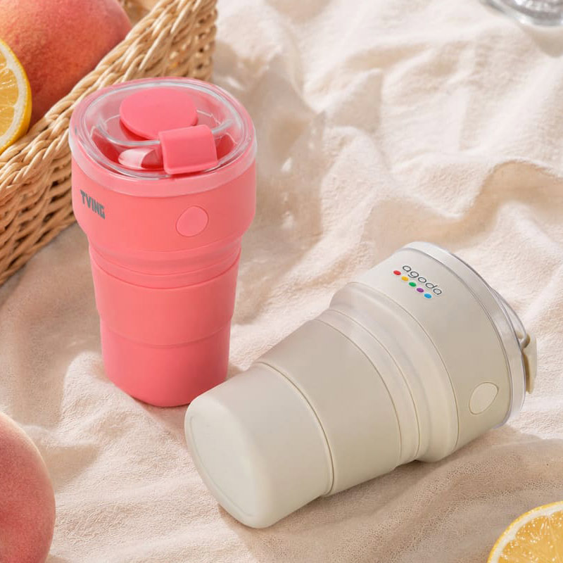 뉴에이커 접이식 사각 실리콘 텀블러 500ml