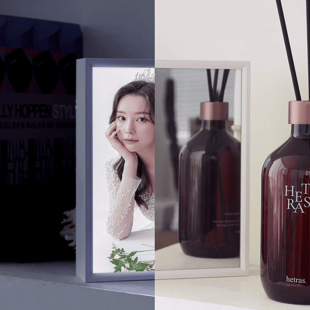LED 사진액자 커스텀 사진거울무드등