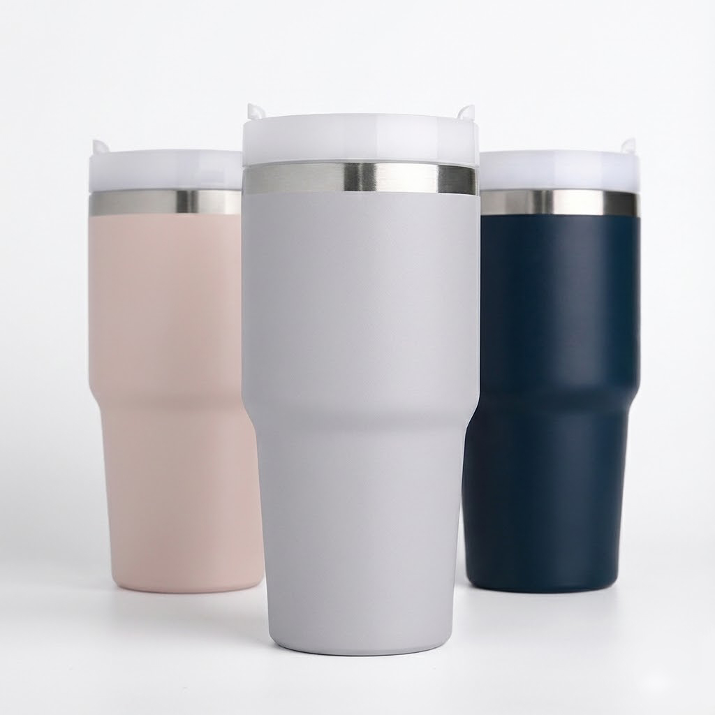 코지 데이 텀블러 이중진공 스트로우 텀블러 600ml 파우더코팅