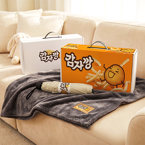 코지 데이 기프트세트 122호 (베이직 극세사 담요+기라로쉬 3단 슬림 암막 우양산)