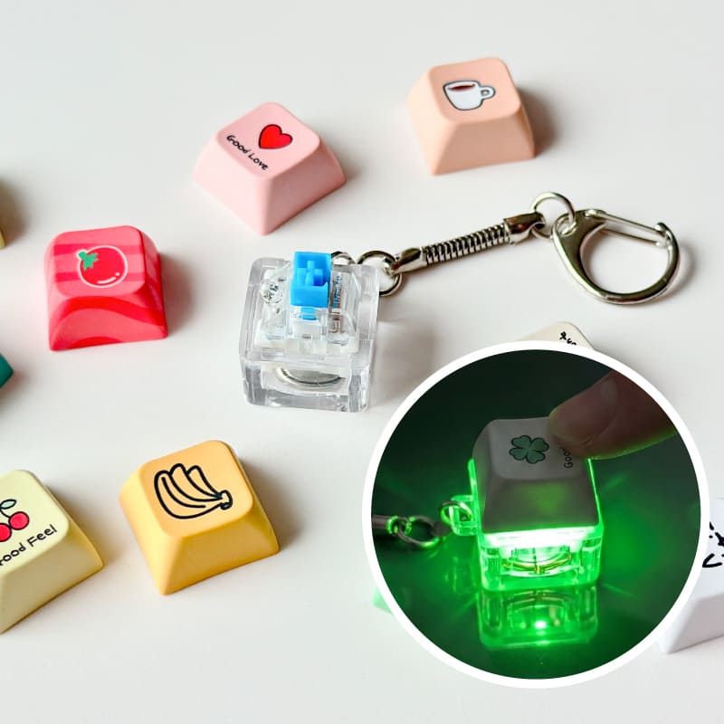 LED 키캡 키링 굿즈 5면인쇄 주문제작