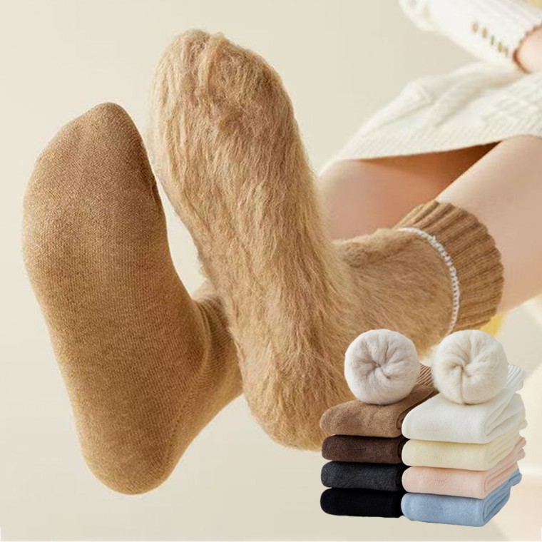 [도톰 융털 안감] 여성 무압박 기모 보온 양말 겨울 따뜻한 방한 삭스