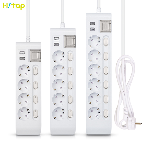 현대일렉트릭 스마트 USB 2포트 개별 멀티탭 4구~6구/1.5m~3m