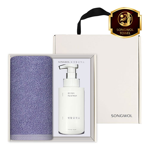 송월 생활공작소 2P 세트 (40수 160g 타올 1매 + 핸드워시 500ml 1개)