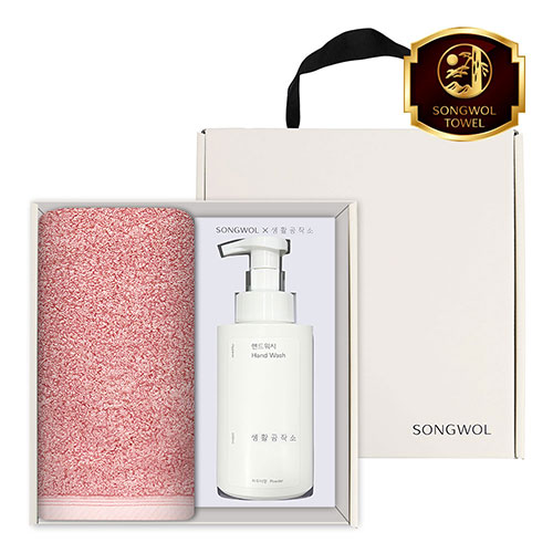 송월 생활공작소 2P 세트 (40수 180g 타올 1매 + 핸드워시 500ml 1개)