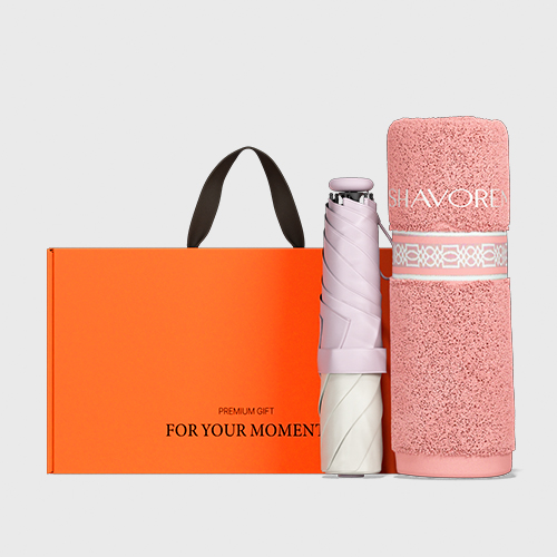 레드온 로맨틱투톤 3단 초경량 미니 우양산 암막 양우산 선물세트 답례품+송월타올세트 샤보렌 디럭스 수건세트